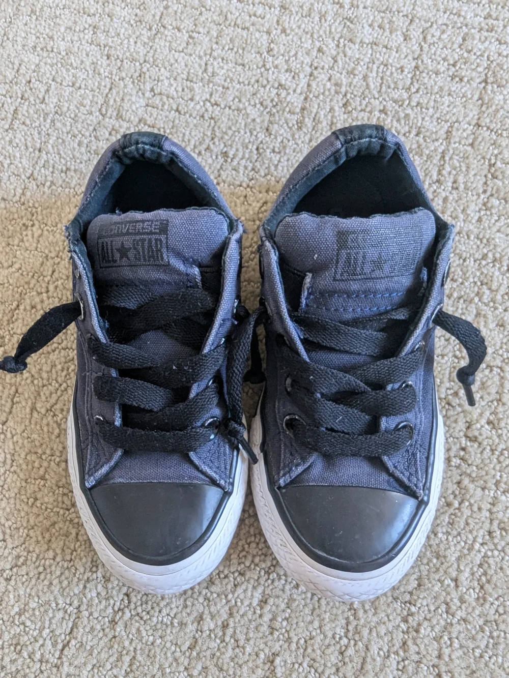 Converse Kids Slip On Chucks Shoes Navy Black CT Street Slip 632522F Toddler 11